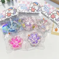 TPR Cat Paw Slow Rebound Toy Funny Pearl Transparent Cat Claw Pinch Toy Lovely Cartoon Squeeze Cat Paw Decorative 2