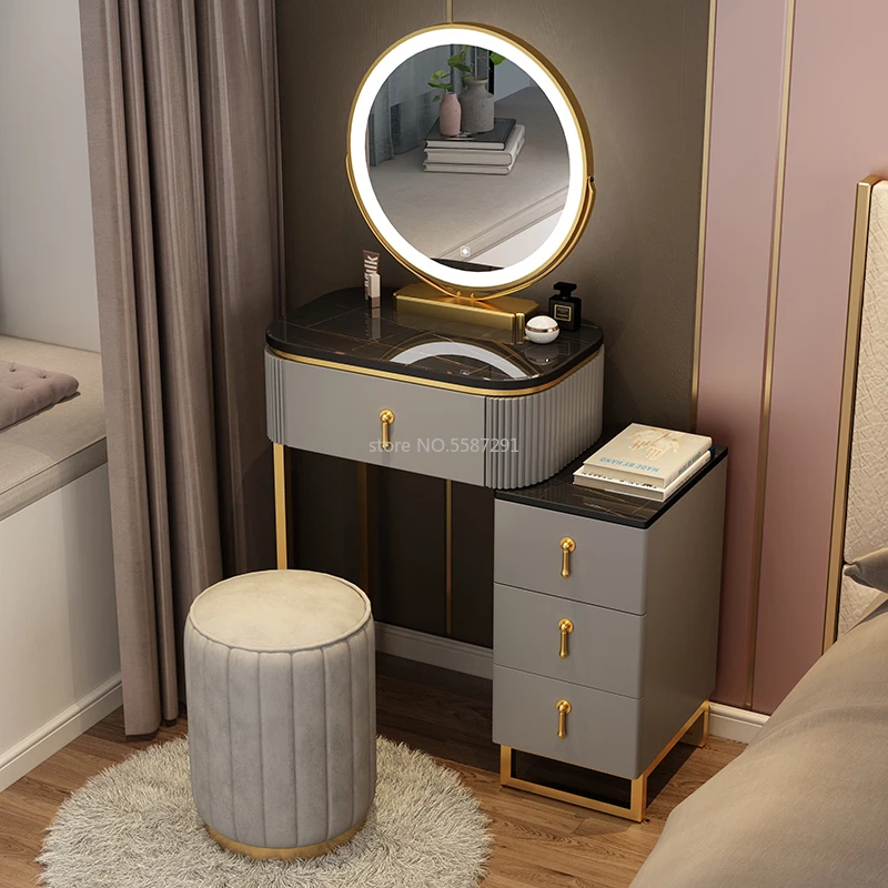 Slate Furniture Makeup Dressing Table With Mirrors Girl Bedroom Bedside