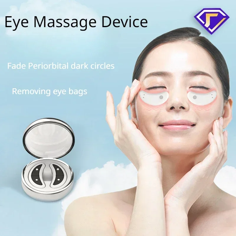 Eye massager Led red light eye massager care therapy Ems pulse microcurrent relieve fatigue reduce dark circles lines swelling anti-wrinkle