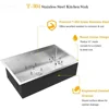 Top mount Kitchen Sink Drop-in, Farmhouse Kitchen with Protector 18 Gauge, Workstation Sink 3