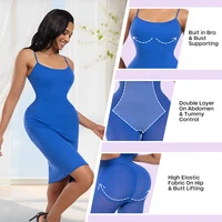 Slimming Tummy Control Backless 2 in 1 Sculpting Shaper Dress Sleeveless Bodycon Built-in Shapewear 4