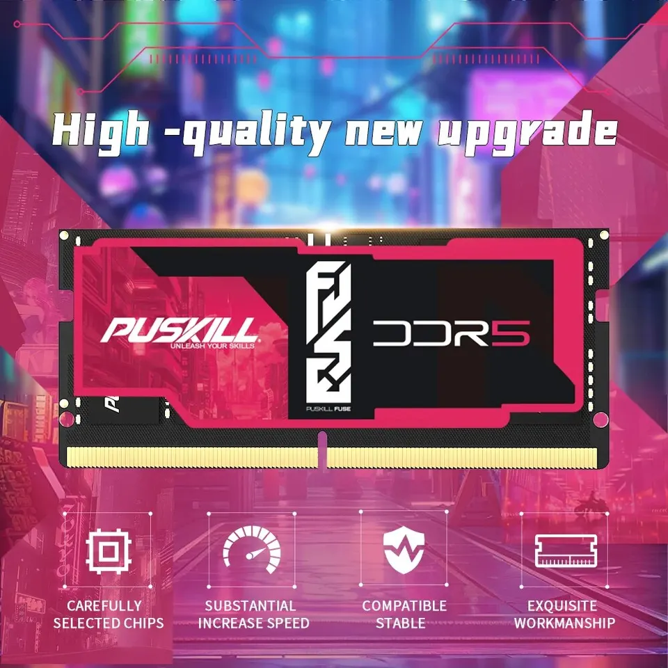 Puskill memoria ram ddr5 16gb 8gb 32gb 1.1v 262ピンpc4ノートブック