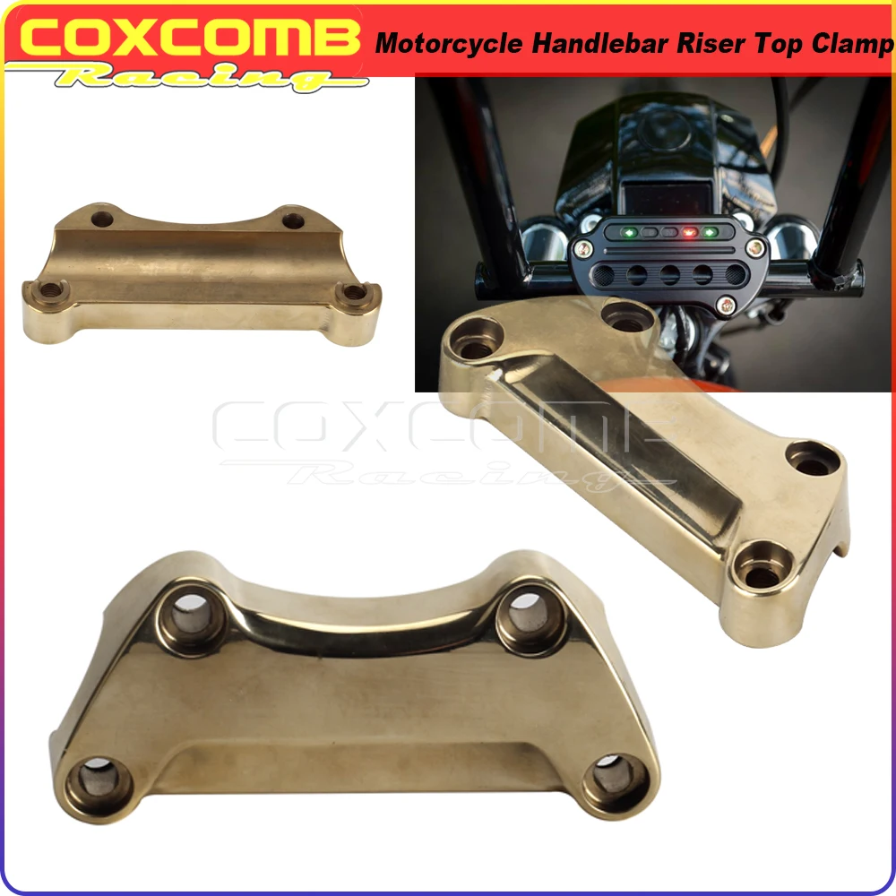 

Винтажный мотоциклетный кронштейн на руль, верхний зажим, ретро-стиль, крепление на руль, зажим для Harley Cafe Racer Dyna Fat Bob Low Rider