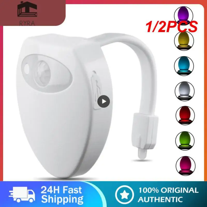 

1/2PCS Motion Sensor Toilet Lights USB LED Colors Rechargeble Waterproof for Tiolet Bowl WC Luminaria Lamp For Bathroom Washroom