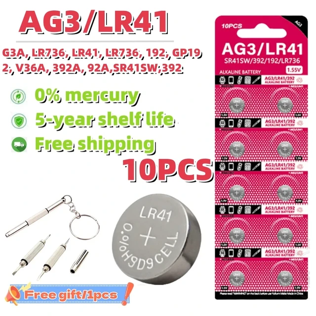 LR41 : Alkaline Battery AG3 (LR41)