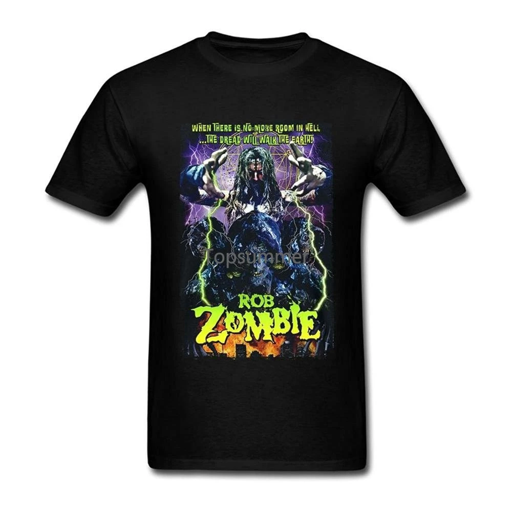 

Novelty Shirts Crew Neck Novelty Fashion Mens T-Shirt Tees Rob Zombie Tshirts Men Tee Homme Clothes Short Sleeve Mens Tees