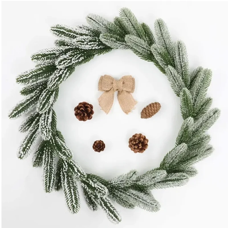 

10 шт. искусственные прозрачные снежные ветви сосны Рождественская елка венок украшение «сделай сам» настольная гостиная домашняя кухня искусственные растения Рождественский
