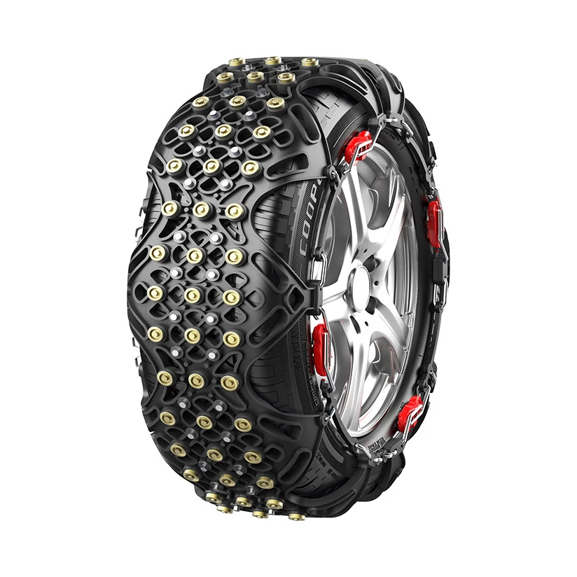 Black nail car tire anti-skid chain for sedan, off-road vehicle, snow and mud