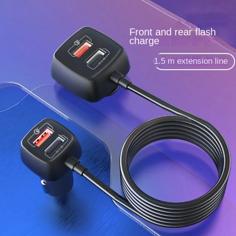 

Автомобильный адаптер для быстрой зарядки на 4 USB-порта, 60 Вт, 1 шт.