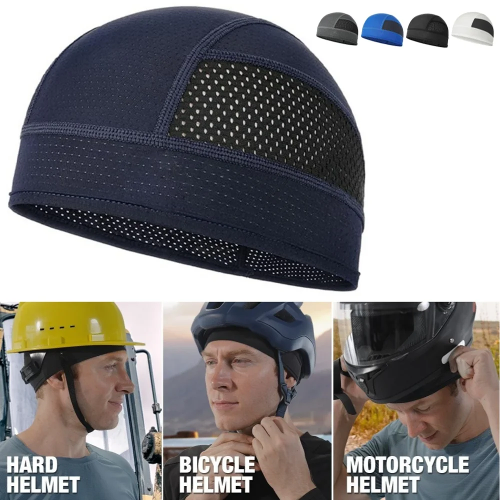 Sonnenschutz-Fahrradkappe, schnell trocknende, atmungsaktive Mesh-Laufkappe, schweißableitende Radkappe für Männer und Frauen, Helm-Innenfutter – Detail 1