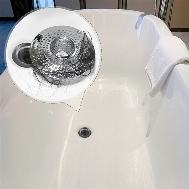 Lekeye Drain Hair Catcher/Bathtub Shower Drain Hair Trap/Strainer Stainless Steel Drain Protector