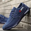 Men's spring summer casual cloth shoes canvas breathable denim old Beijing soft soled lace up driving and hiking sports shoes 1