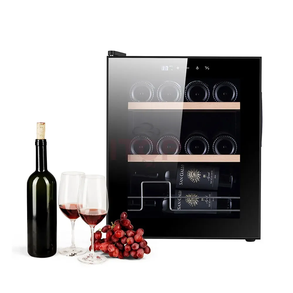 Electronic 58L Wine Fridge Refrigerator 15 Bottles Enfriador De Vino Freestanding Wine Chiller Cellar Beverage Cooler