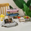 1PC Office Lunch Box Can Be Microwave Heated Lunchbox Rectangular Plastic Lunchbox 1