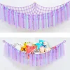 With Tassels Hammock Storage Net for Stuffed Animals Holder and Plush Toy Hammock Soft Cuddly Toys Large Corner Hanging Net 1