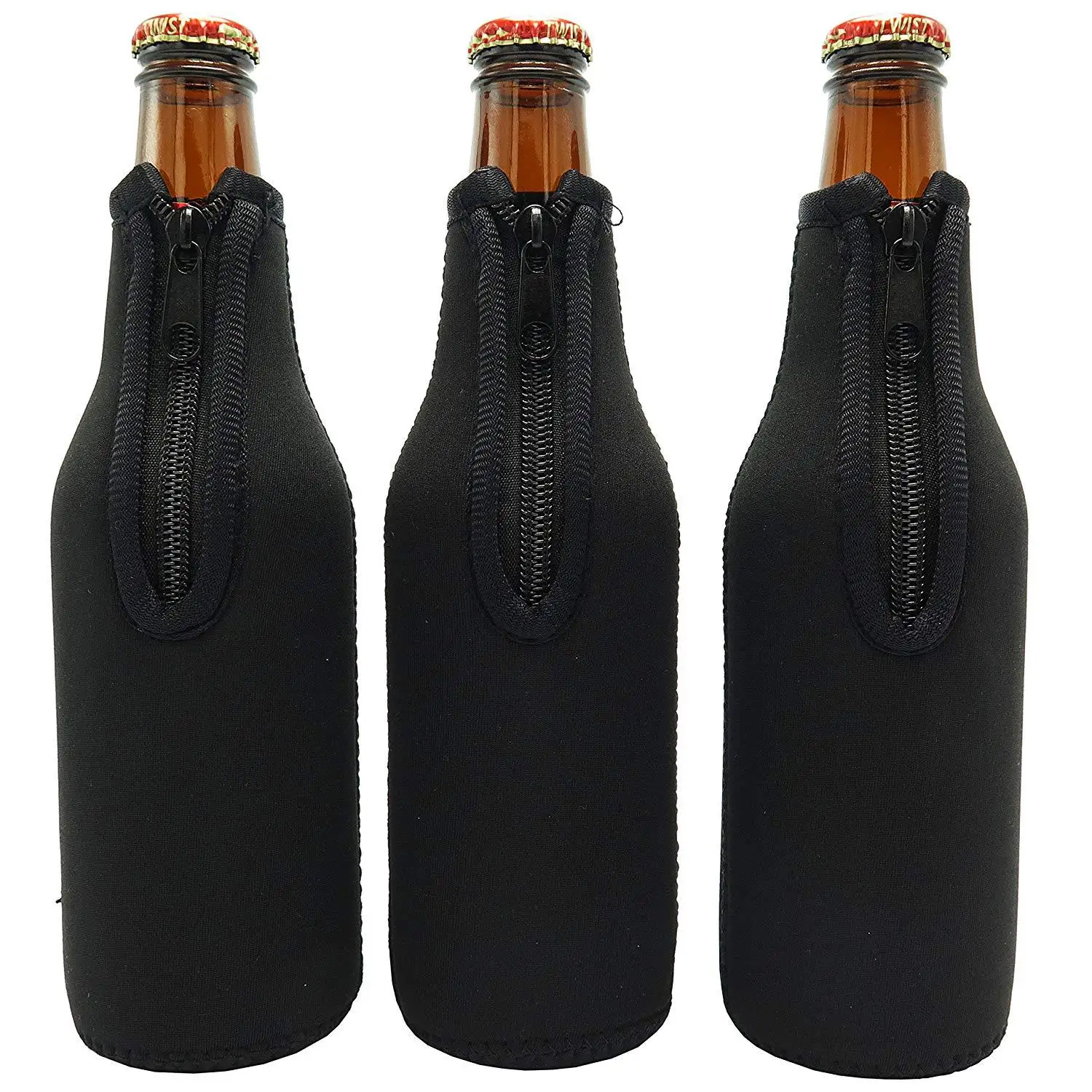 330ML Camping Portable Beer Bottle Sleeve Zipper 1 Piece Set camping beer bottle sleeve