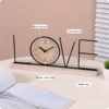 NEW creative clock ornaments Modern minimalist iron alphabet clock 5
