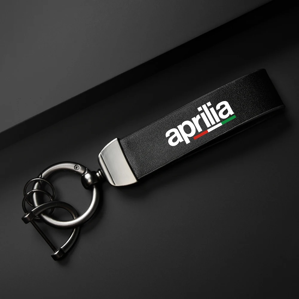 Aprilia RSV4 RSV1000/R Caponord 1200 Dorsoduro 750 Shiver Tuono 1000/R V4R 용 가죽 오토바이 키 체인 홀더 열쇠 고리