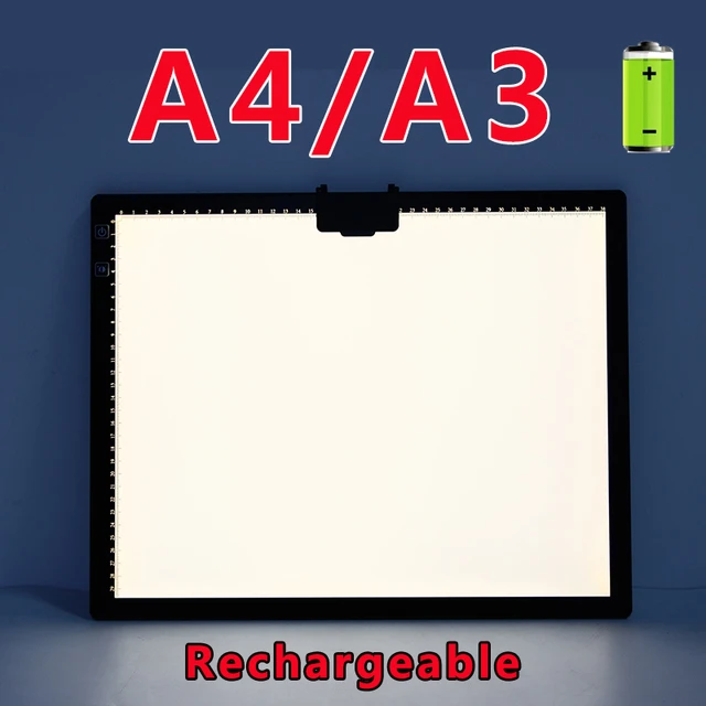 A3 Light Pad Wireless Battery Powered Light Box Artcraft Tracing Pad  Rechargeable Light Board for Artists Drawing X-ray - AliExpress