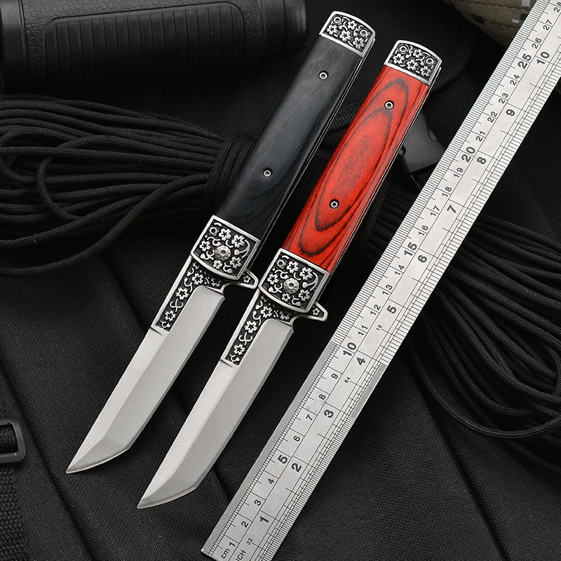 

9.38'' Folding Knife Tactical Survival Knives Self Defense Hunting Camping Multi High Hardness Military Survival Knifes Pocket