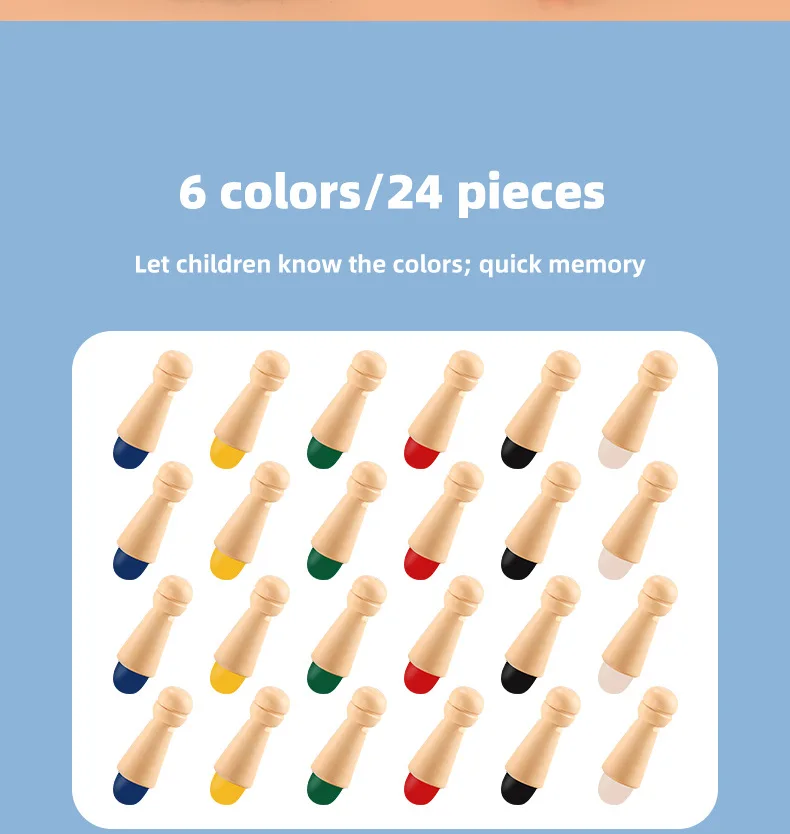 Montessori Memory Matching Chess Game For Kids Educational Toy_voghion.com