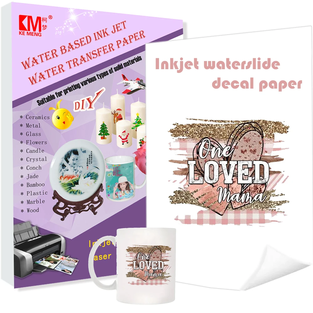 

Inkjet Printer A4 Water Slide Transfer Paper High Resolution DIY Photo Ceramics Glass Cup Transparent Waterslide Decal Paper