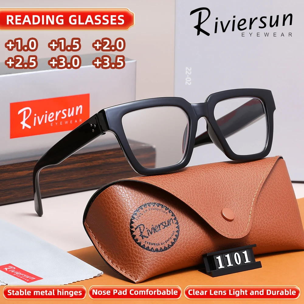 2026 New Reading Glasses Large Frame For Men Women Blue Light Blocking Presbyopia Glasses +1.0+1.5+2.0+2.5+3.0+3.5