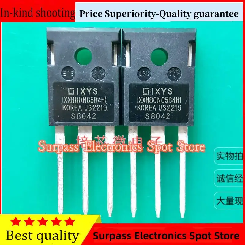 

10PCS-100PCS IXXH80N65B4H1 IGBT TO247 80A/650V Price Superiority-Quality guarantee