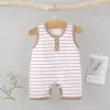 Summer Sleeveless Baby Rompers 0-2Y Striped Onesies for Newborn Baby Boy Infant Girl Striped Jumpsuit Baby Clothing 3