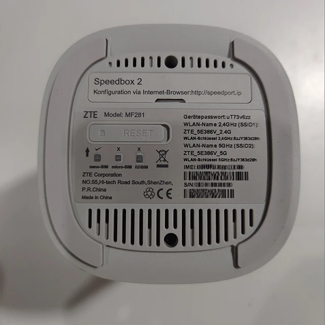 Telekom Speedbox 2 ZTE MF281  4G LTE bis 300 Mbit/s 4.100 mAh