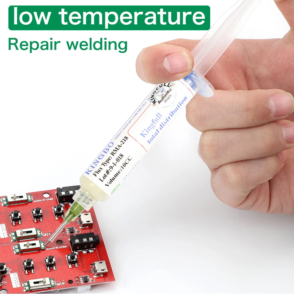 

RMA-218 Low Temperature Lead-free Syringe Solder Paste Flux For Soldering Repair Welding Paste No-clean Rosin Flux Welding Flux