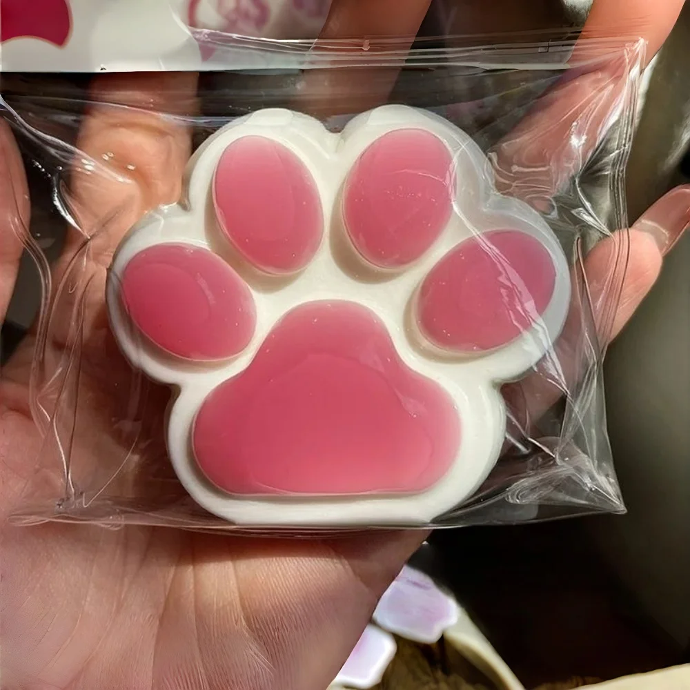 Starry Sky Cat Paw Squishy Stress Relief Sensory Toy