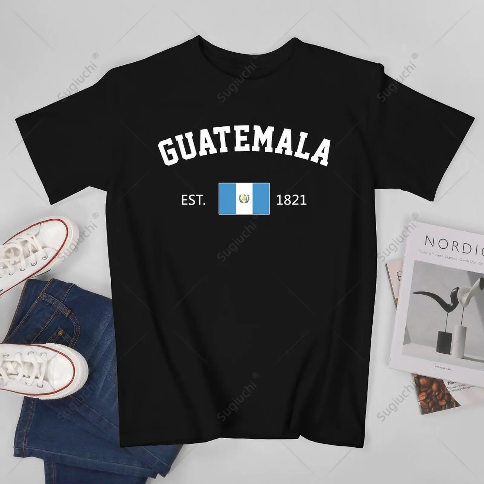 

Unisex Men Guatemala EST.1821 Independence Day Tshirt Tees T Shirts Women Boys 100% Cotton T-Shirt