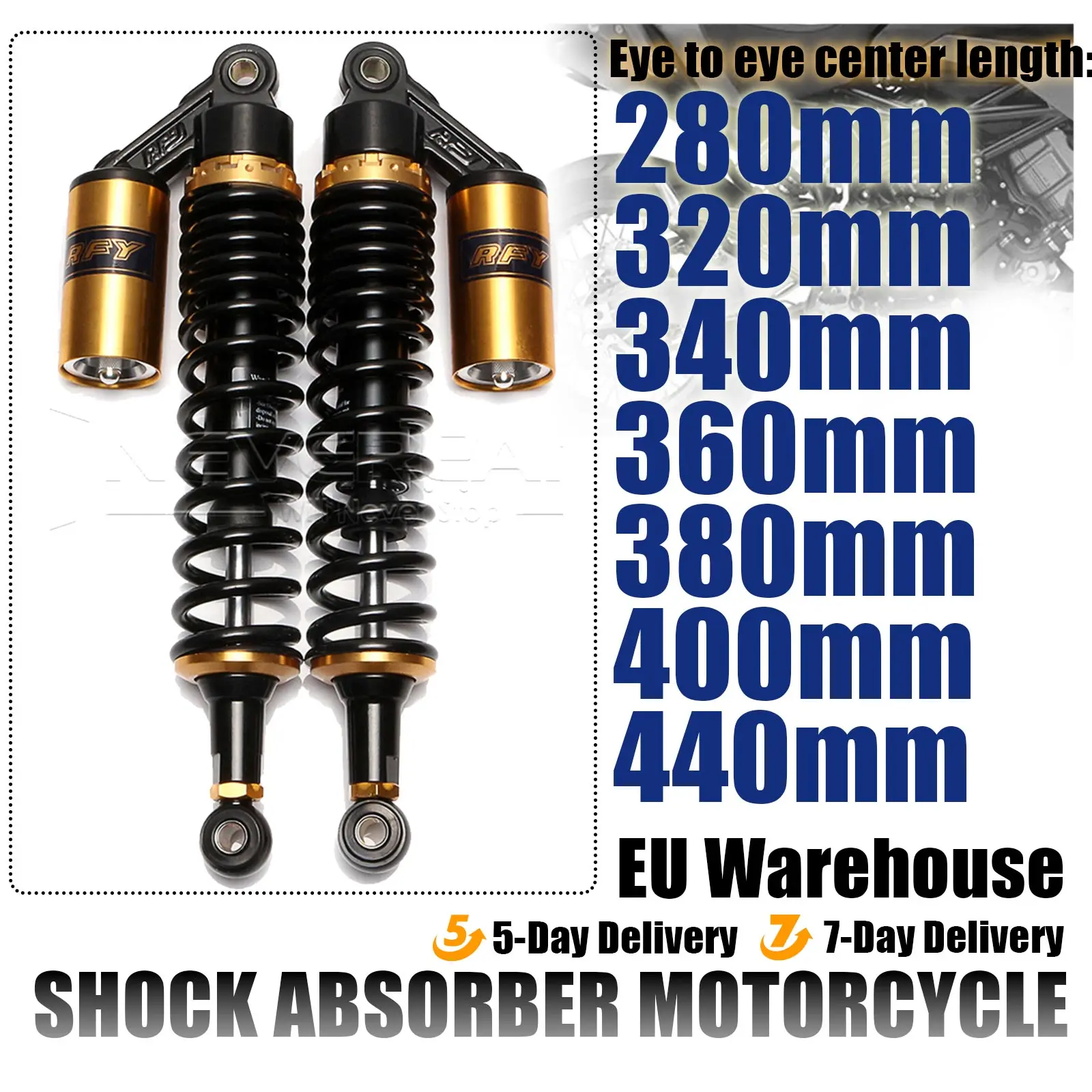 Dirt Motorcycle Shock Absorber Rear Shock Absorbers Dirt Bike 280mm