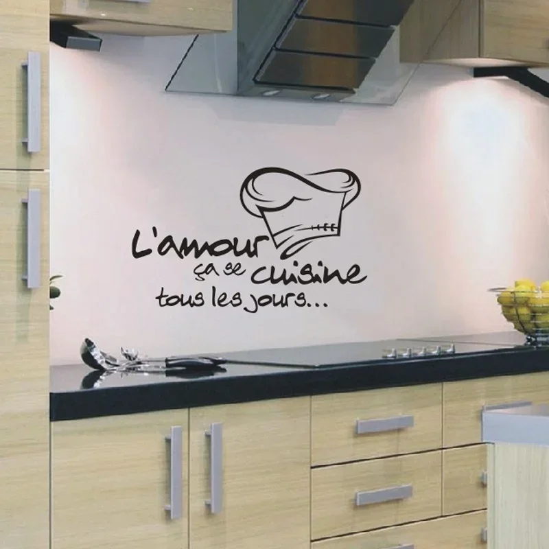 Lamour Love Carved Wall Stickers Kitchen French Romantic Bedroom Living Room Kitchen Decoration Restaurant Cafe Tea Stickers