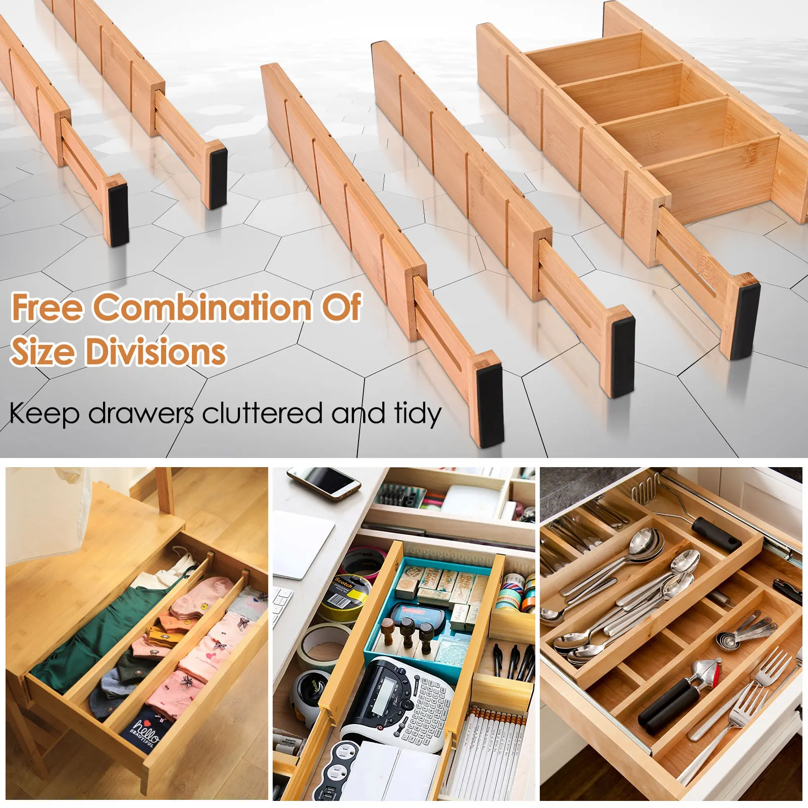 Adjustable Drawer Dividers,Tall Drawer Organizers for Clothes,Bedrooms, Bathroom,Kitchen & Office Organization and Storage Books - AliExpress
