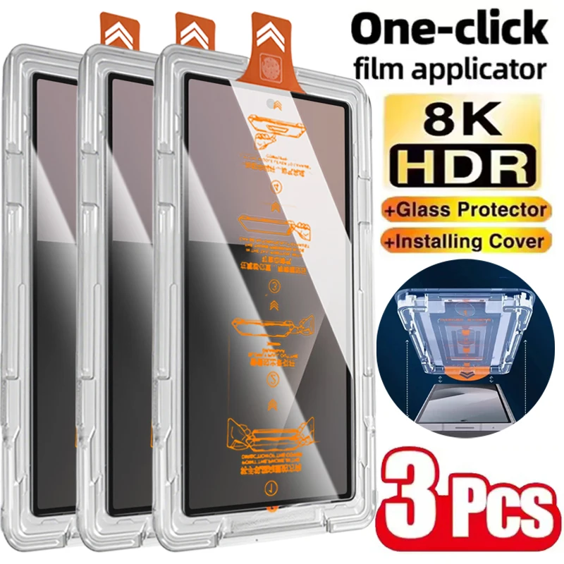 Dust-Free Easy Installation Screen Protector - TriFold Protective Tempered Glass Film Cover
