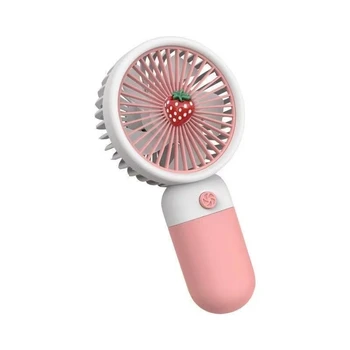 휴대용 선풍기 여름 꽃 컬러 블록 미니 핸드헬드 소형 선풍기, 휴대용 USB 충전식 선풍기