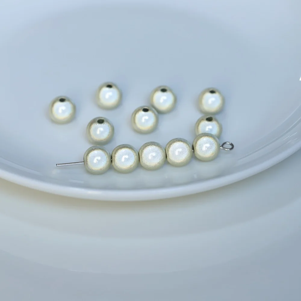 Satin Luster Imitation Pearl Glass Beads - Round, Dyed, Loose Spacer Beads for Jewelry and Vase Filler