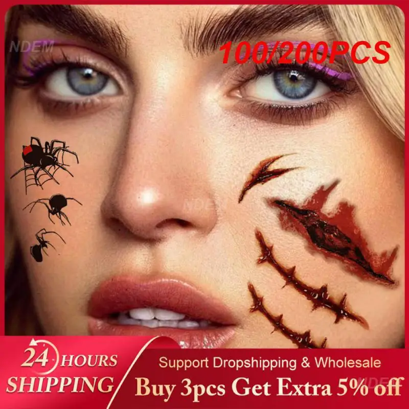 

100/200PCS Scar Tattoo Stickers Practical Portable Sticker New Convenient Styles Household