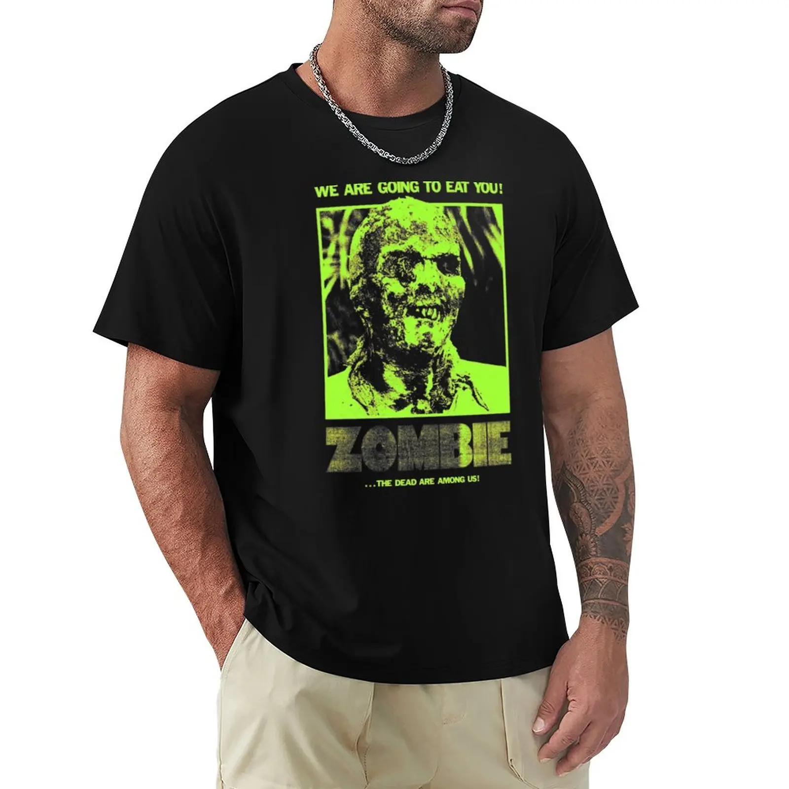 

ZOMBI SHIRT T-Shirt kawaii clothes boys whites quick drying men clothings