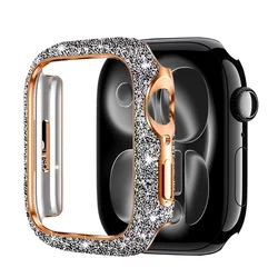 Premium HD Crystal Diamond Glass Screen Protector Case for Series 10 - 11 42mm (Silver)