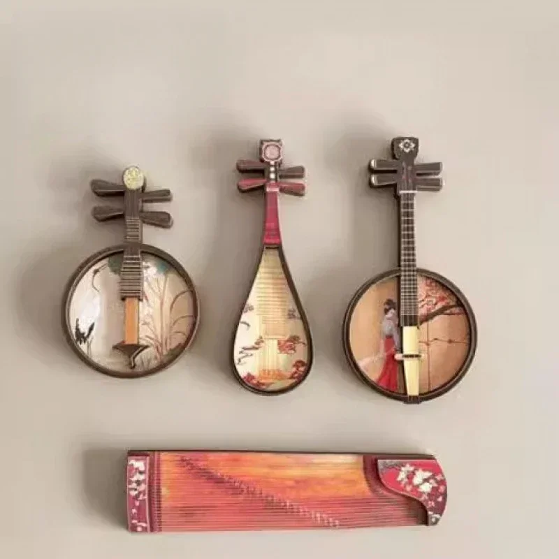 Chinese Classical Musical Instruments Magnetic StickersRefrigerator Elegant Home Decor Cute Fridge Magnets Wonderful Gifts