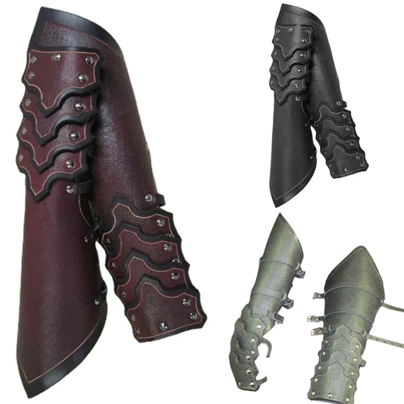 

Men Cosplay Bracer with Adjustable Buckle Vintage Pirate Knight Boxing Gloves 28TF