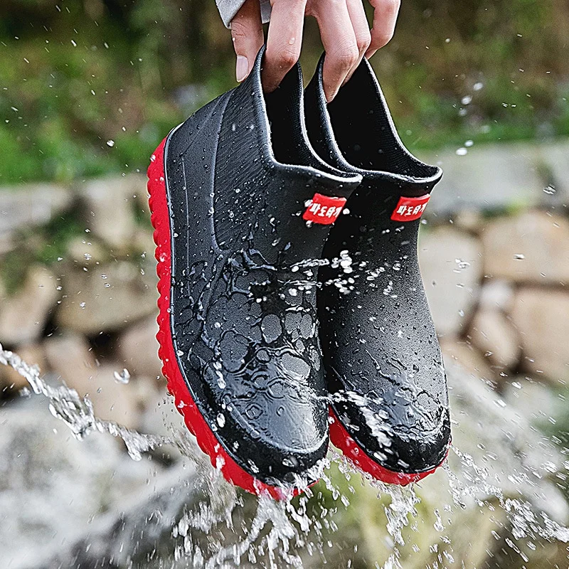 Gotre Outdoor Popular Fishing Rain Boots Durable Waterproof Anti Slip Rubber Fishing Water Shoes For Men And Women