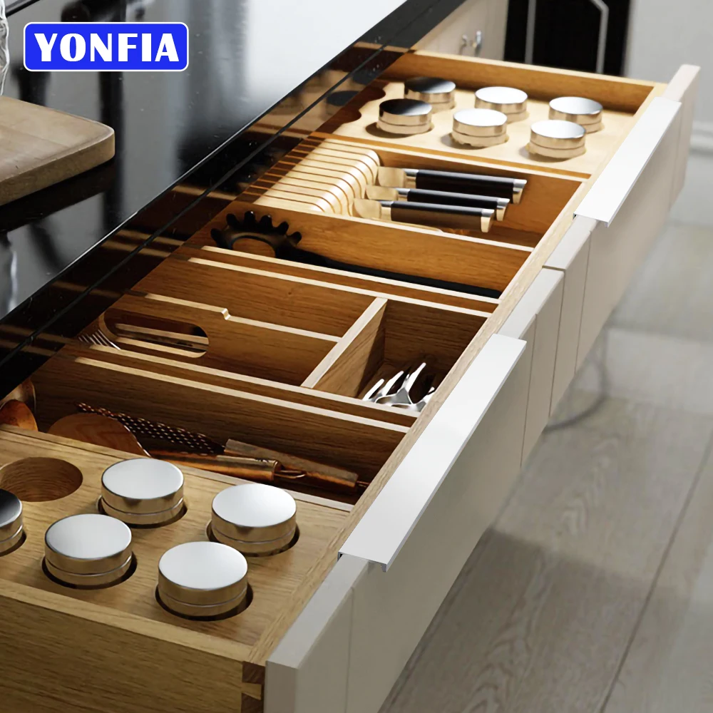 YONFIA-3699S 흰색 긴 알루미늄 숨겨진 가구, 옷장, 캐비닛, 서랍 손잡이, 숨겨진 가구, 옷장, 문 손잡이