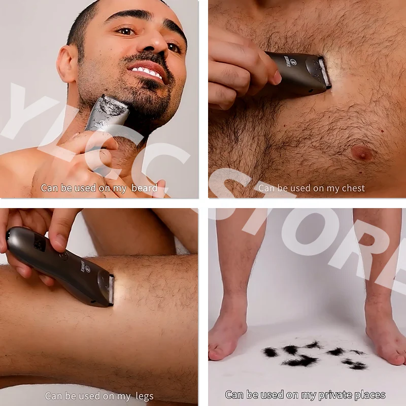 Intimate Pubic Hair Removal for Men Electric Groin Trimmer Male Shaver for Sensitive Areas Waterproof Safety Razor Nose Hair 2