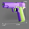Radish Gun Plastic Model 1911 Pistol Luminous Shell Throwing Experience Kids Safe Soft Bullet Decompression Handgun Boys Toys 6