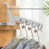 Portable Foldable Travel Hanger Folding Clothes Drying Rack Travel Hangers Hanging Rack with 5 Holes for Hotel Camping Travel 3