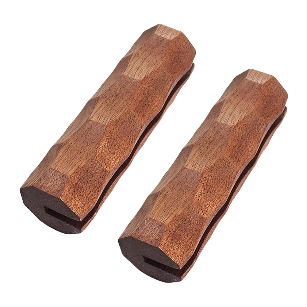 Sapele Wood Insulated Grip Heat-Resistant Grill & Cookware Pan Set (2-Pack)